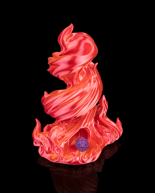 Flammen brennender Würfelturm - DnD Dice Tower Tabletop RPG P&P DSA Fantasy Geschenk
