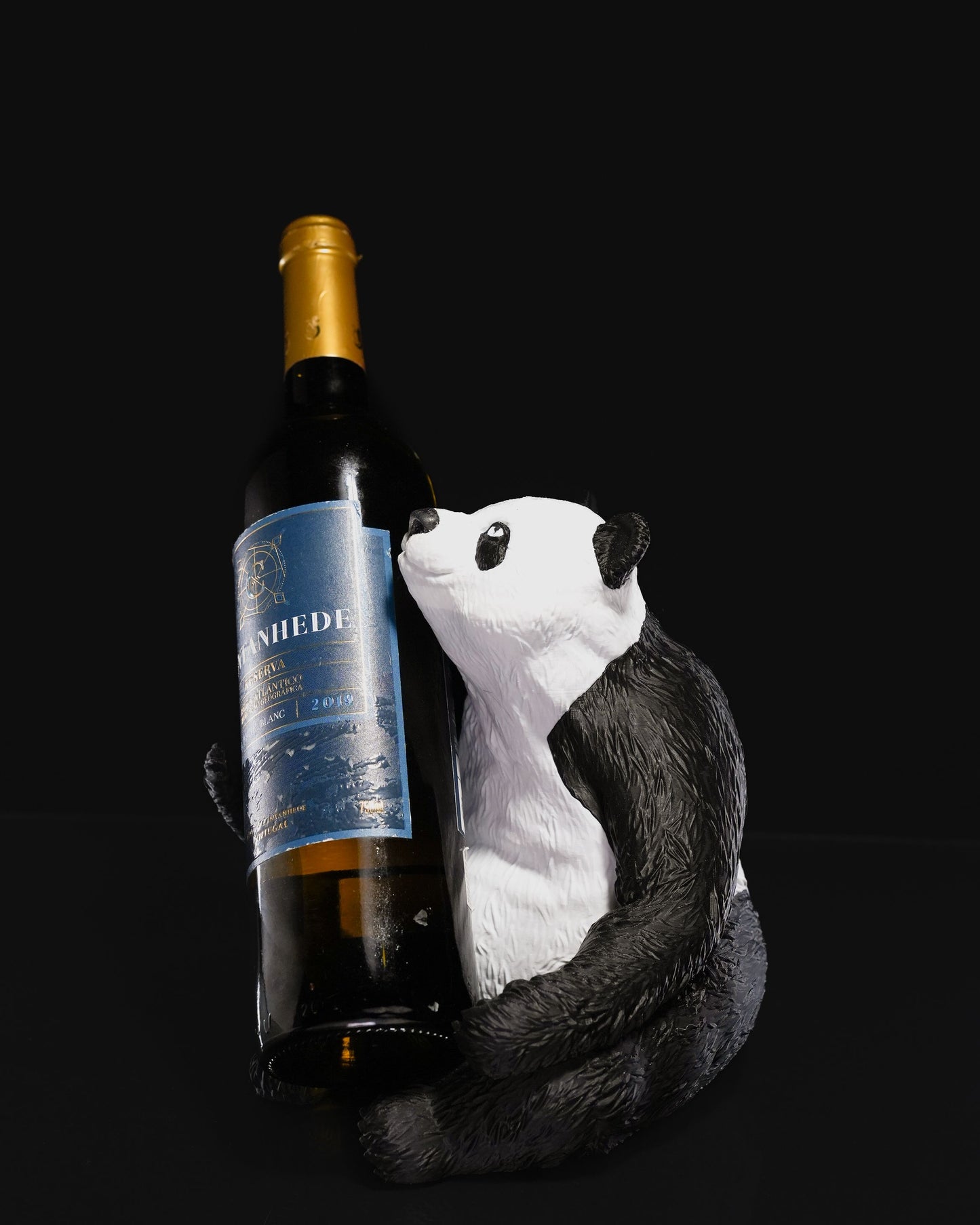 Panda Weinhalter 3D gedruckt - Niedlicher Flaschenhalter Geschenk - Zen Panda