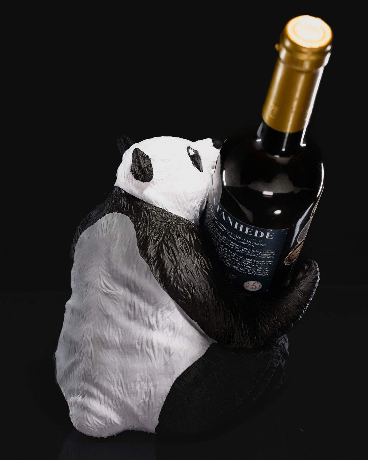 Panda Weinhalter 3D gedruckt - Niedlicher Flaschenhalter Geschenk - Zen Panda