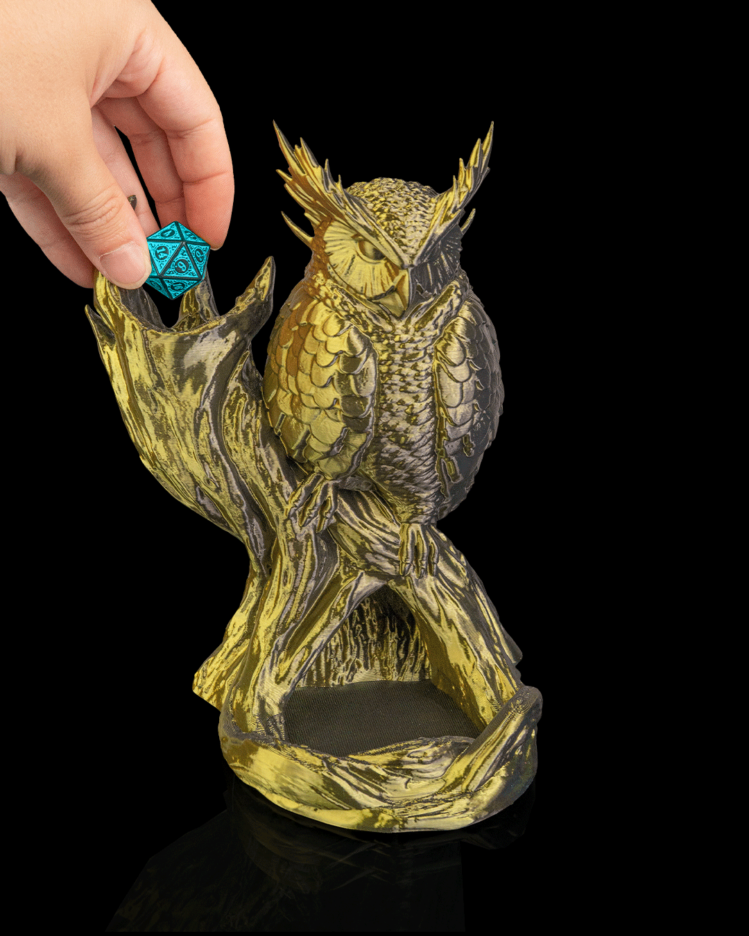Würfelturm Eule geeignet für Rollenspiele, Brettspiele, ähnlich zu Dungeons and Dragons - Für Fantasy Liebhaber - Pen and Paper